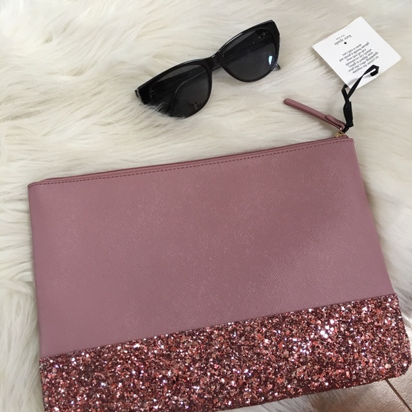 Kate Spade Gia sparkle clutch /cosmetic bag - Picture 2 of 6